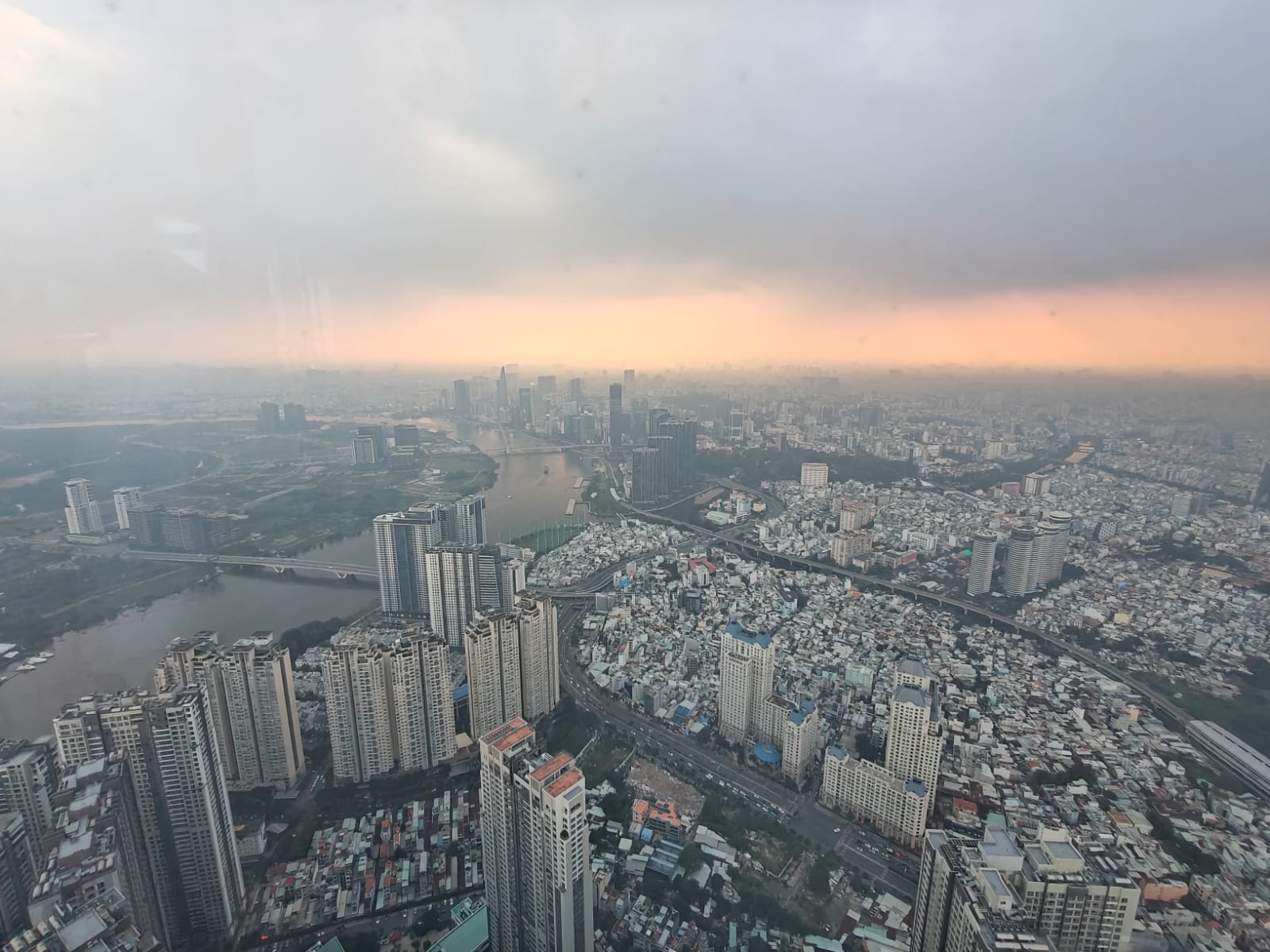Panoramic view of Ho Chi Minh from top floor of Landmark81